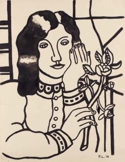 Fernand Léger - Femme au bouquet