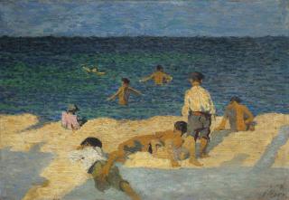 Fernand Léger - Gamins au soleil (recto); Maisons sur la côte corse (verso)