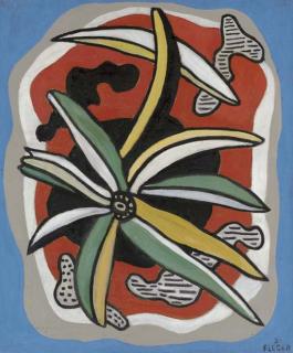 Fernand Leger - La Fleur Sur Fond Rouge