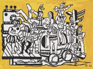 Fernand Léger - La grande parade sur fond jaune