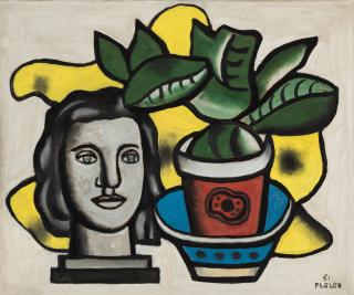 Fernand Léger - La statuette et le vase rouge