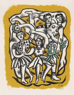 Fernand Leger - Les Danseuses (Fond Jaune)
