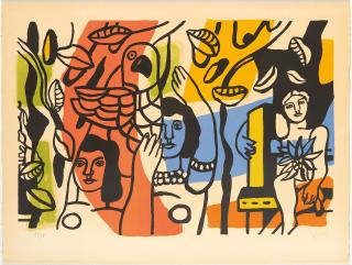 Fernand Léger - Les femmes au perroquet. 1952.