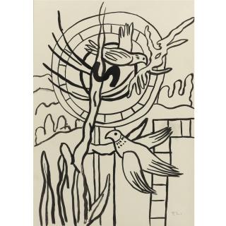 Fernand Léger - Les Oiseauxà La Roue, Étude Pour La Ville