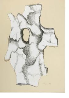 Fernand Léger - Silex blanc sur fond jaune