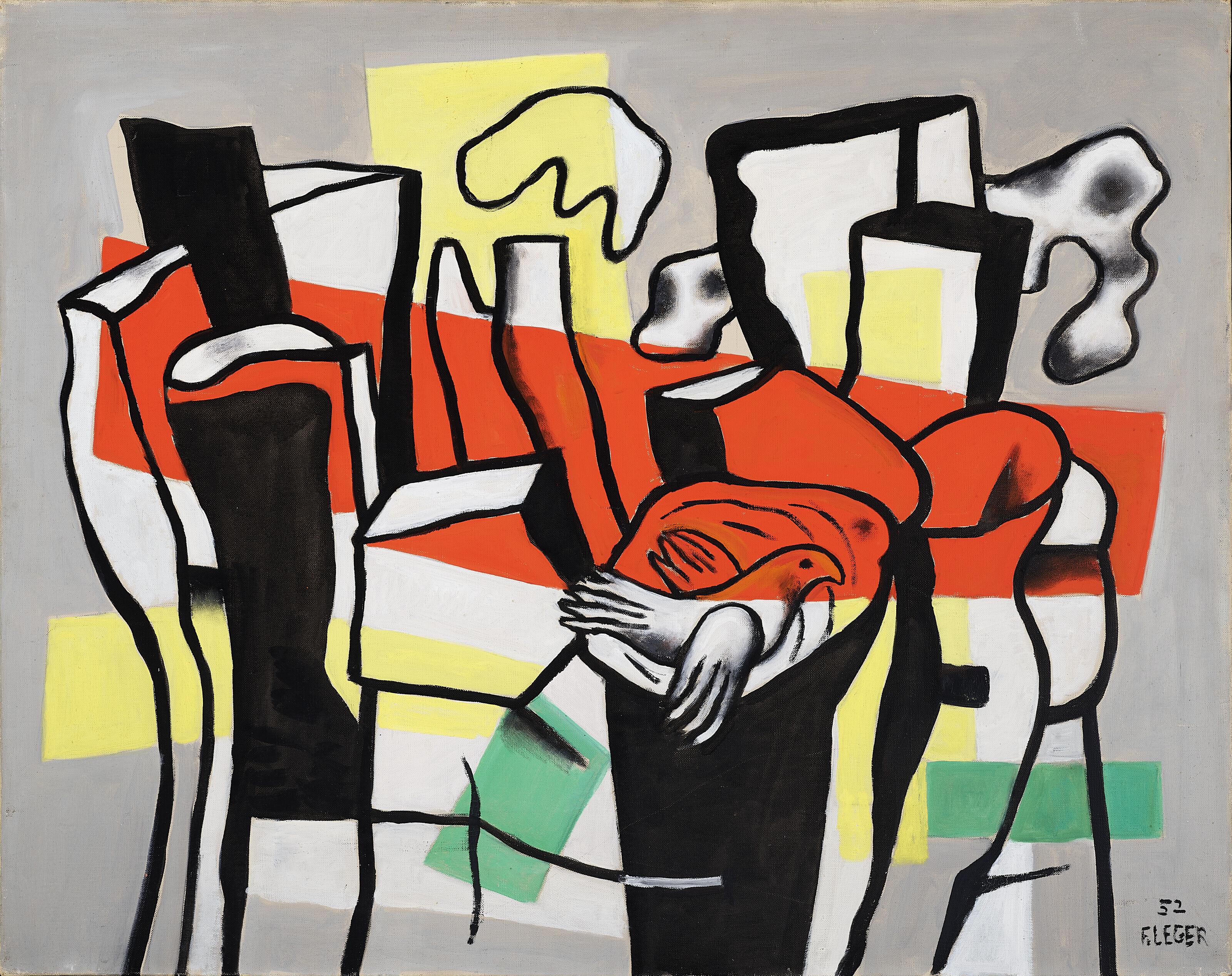 Fernand Léger - Un Oiseau devant les troncs d’arbres