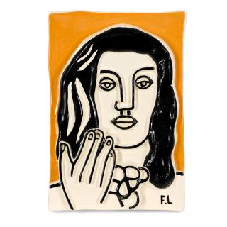 Fernand Léger - Visage à une main, fond ocre