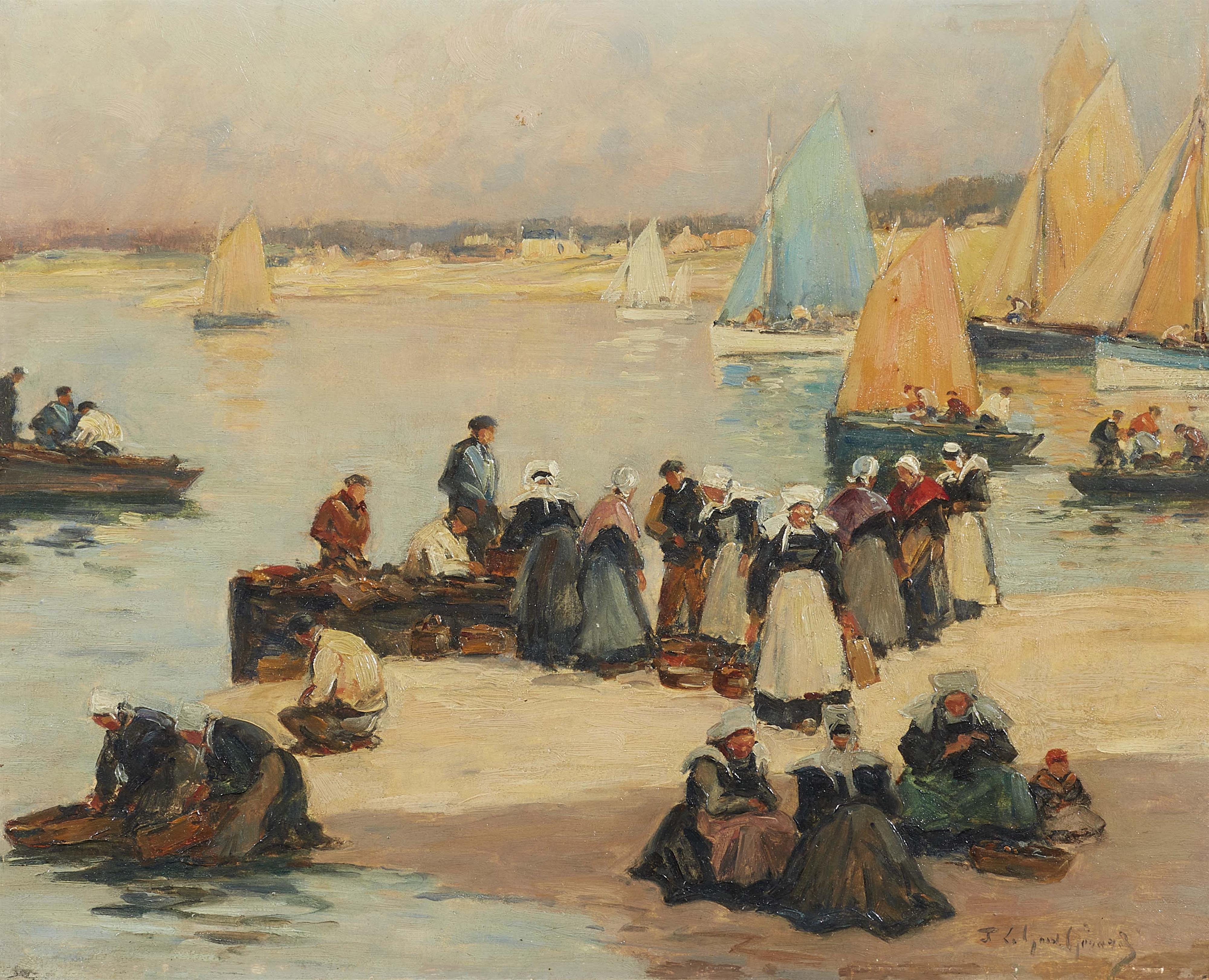 Fernand Legout-Gérard - An einem Strand in der Bretagne