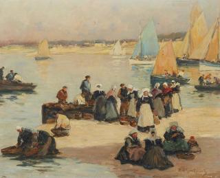 Fernand Legout-Gérard - An einem Strand in der Bretagne
