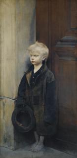 Fernand Pelez - Petit Misère Ou Mendiant Au Chapeaufernand Pelez ; Misery Or Little Beggar ; Signed Lower Right ; Oil On Canvas