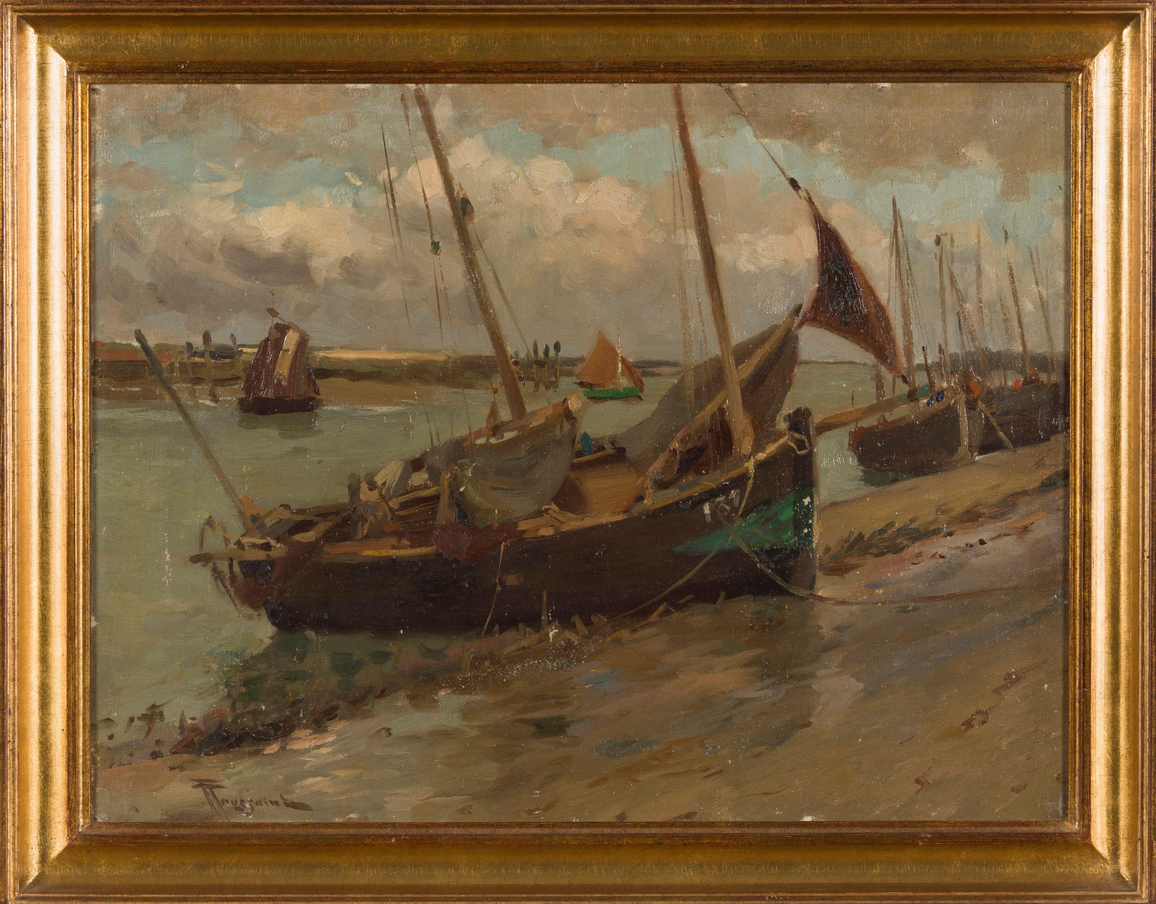 Fernand Toussaint - Bateaux au port