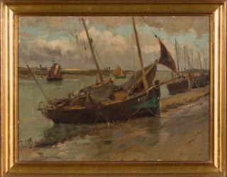 Fernand Toussaint - Bateaux au port