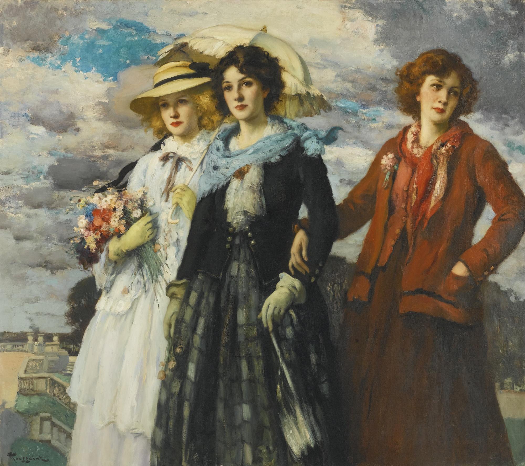 Fernand Toussaint - Belgian les Trois Promeneuses