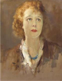 Fernand Toussaint - Girl With A Blue Necklace