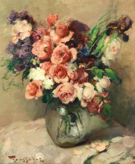 Fernand Toussaint - Nature Morte Au Bouquet De Fleurs