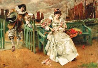 Fernand Toussaint - The suitor\'s arrival