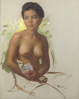 Fernando Amorsolo - Portrait of a young woman