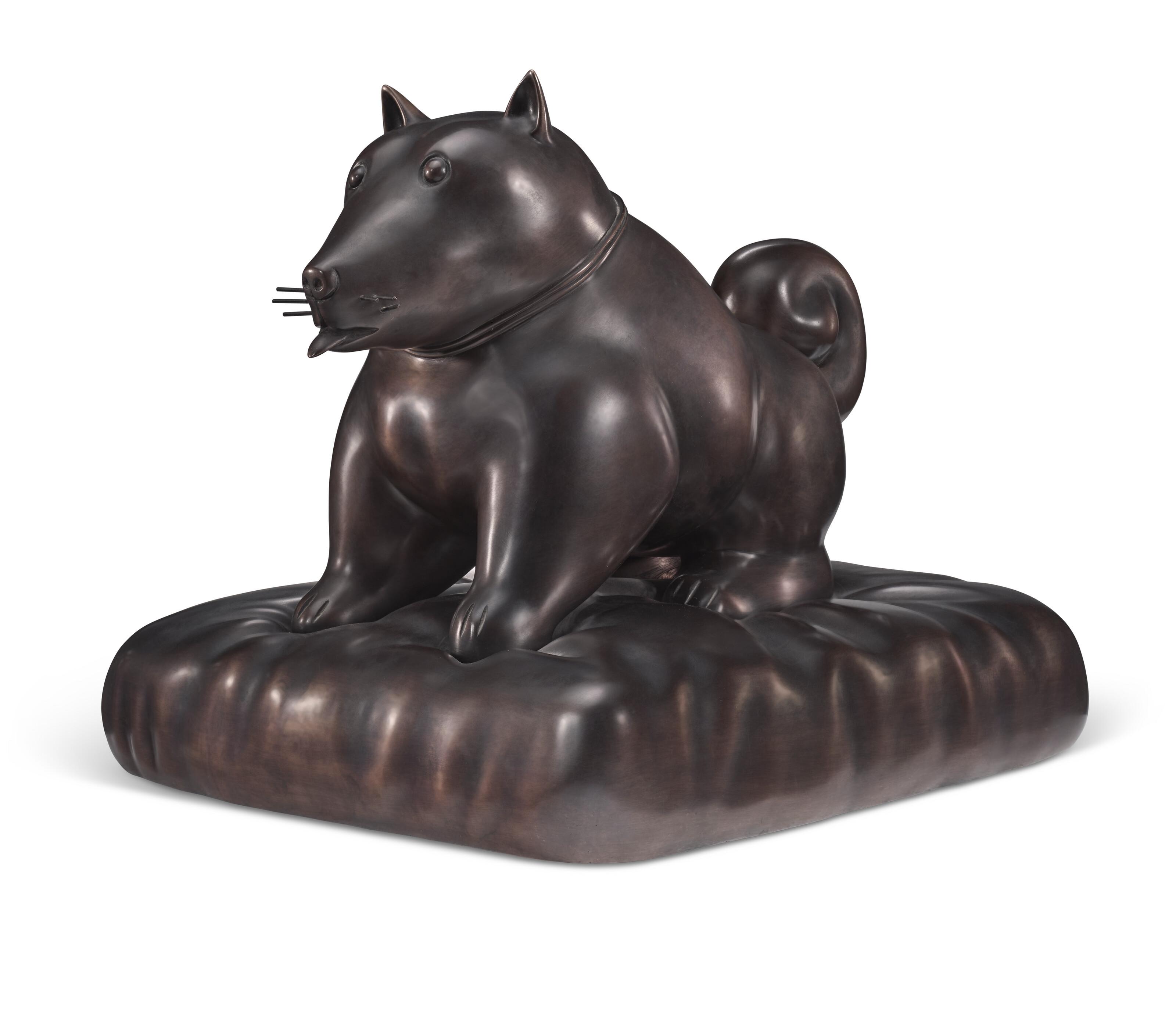 Fernando Botero - Dog on a Cushion