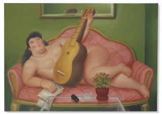 Fernando Botero - Femme à la guitare