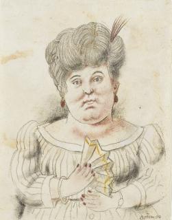 Fernando Botero - Femme à l\'éventail