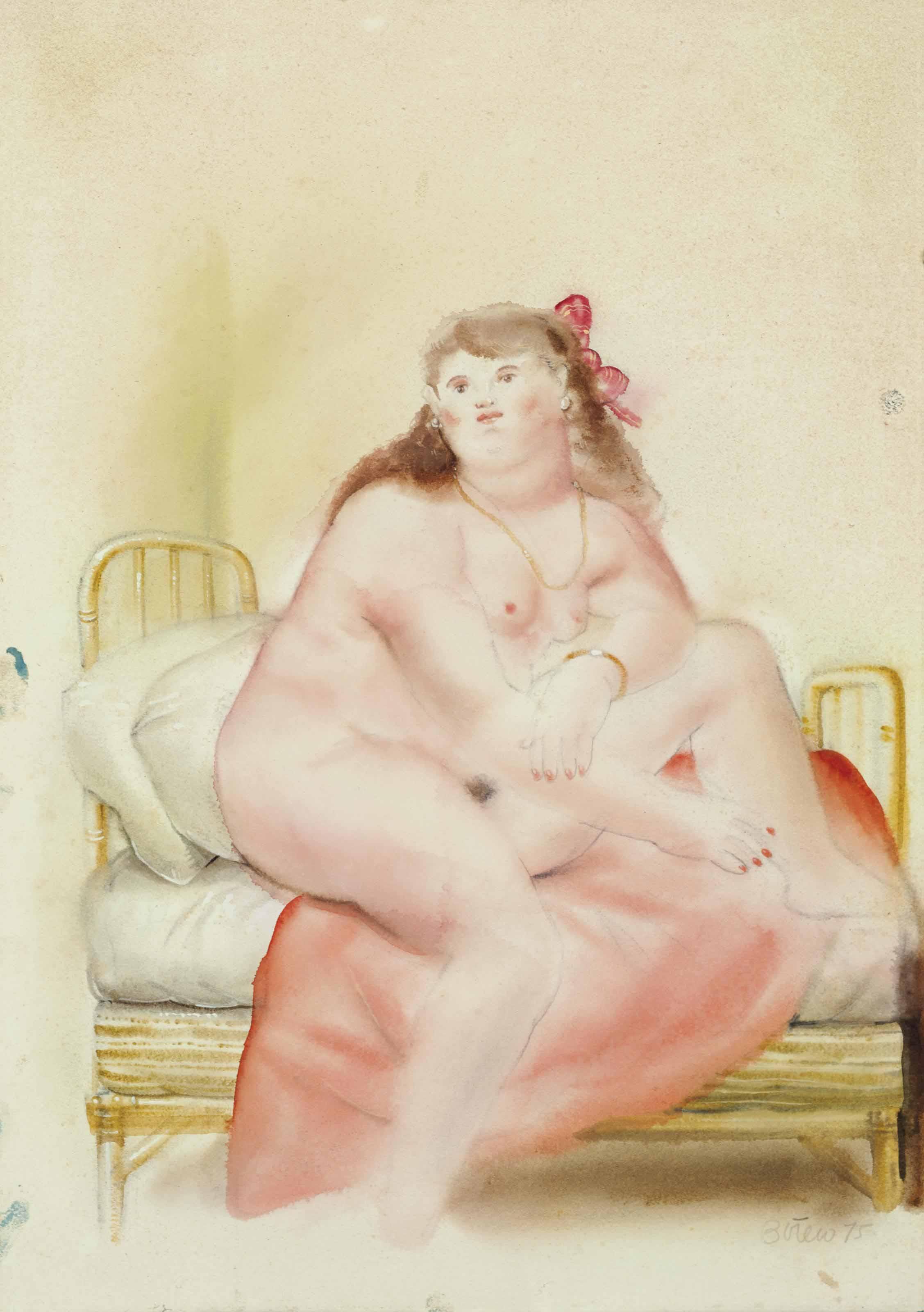 Fernando Botero - Femme Au Lit