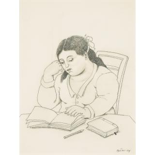Fernando Botero - Jeune Femme Lisant