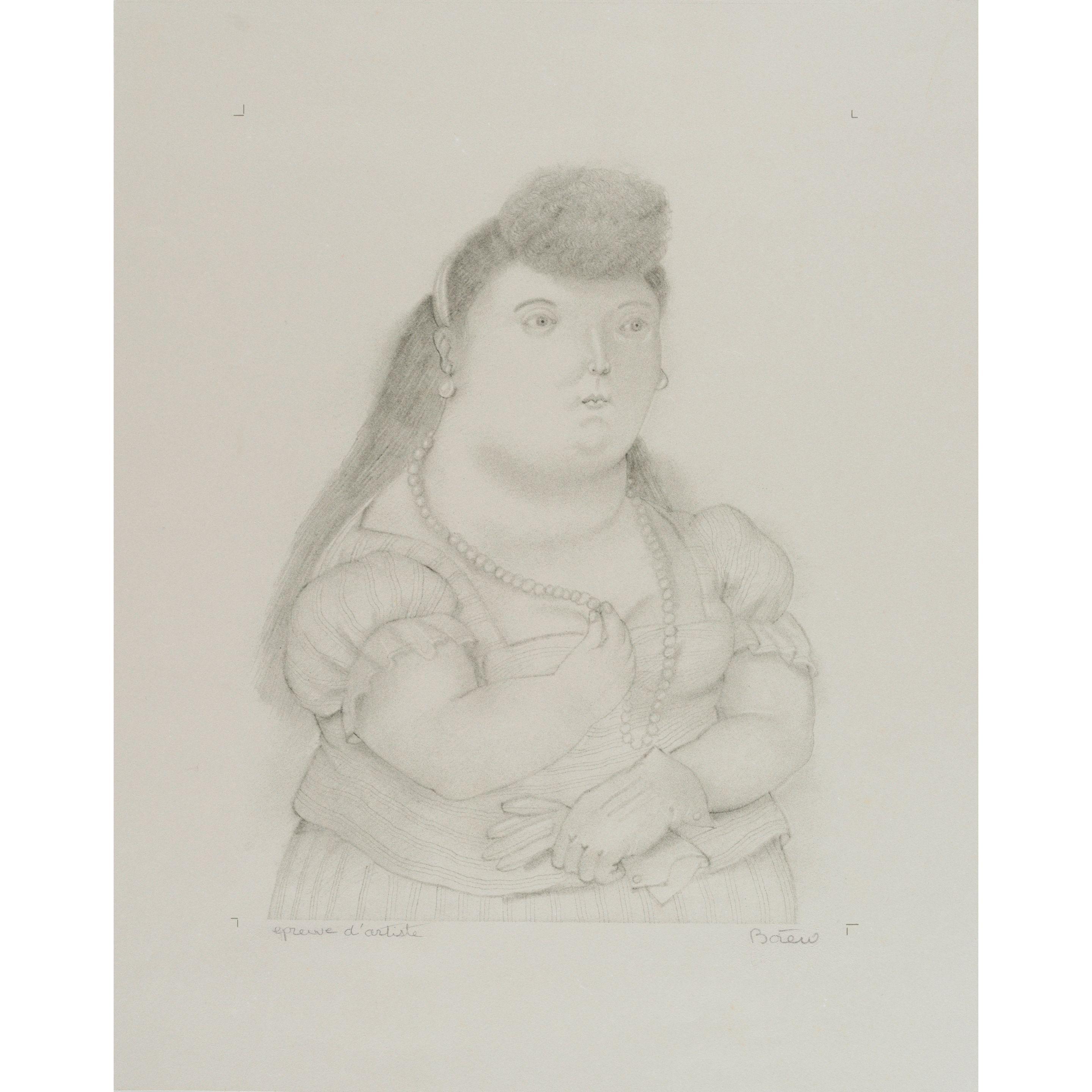 Fernando Botero - Mujer con collar de perlas