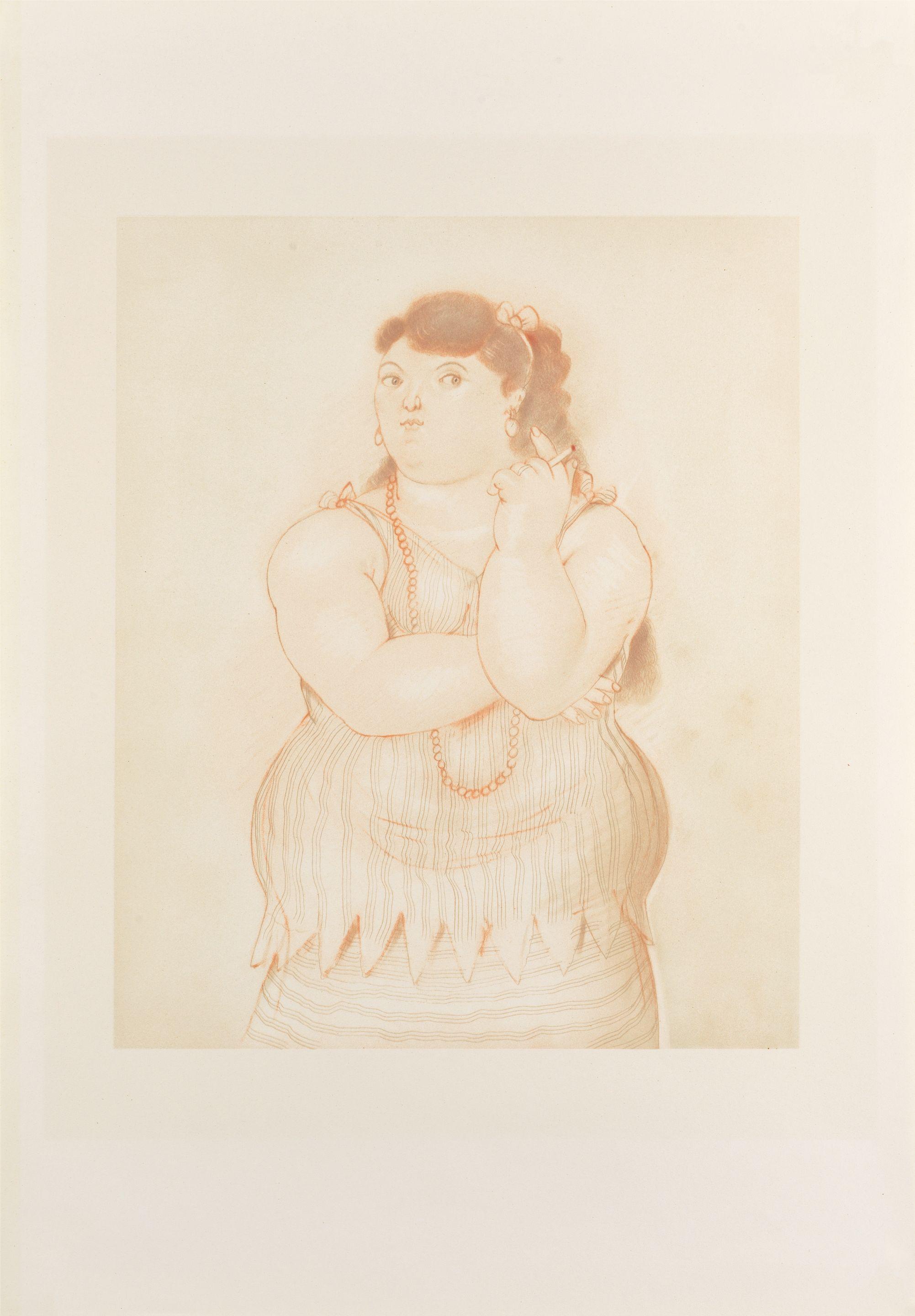 Fernando Botero - Mujer Fumando