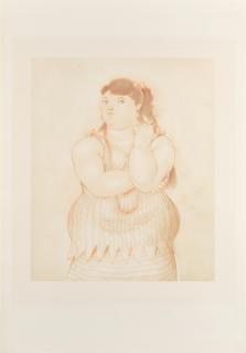 Fernando Botero - Mujer Fumando