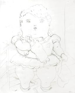 Fernando Botero - Niña con muñeca (girl with doll)
