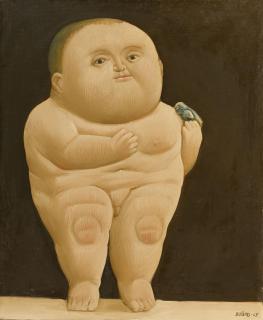 Fernando Botero - Niño con un pájaro