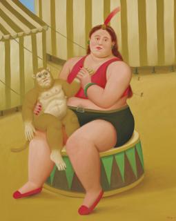 Fernando Botero - Seated Woman with Monkey