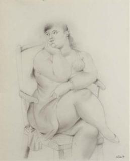 Fernando Botero - Sitting woman
