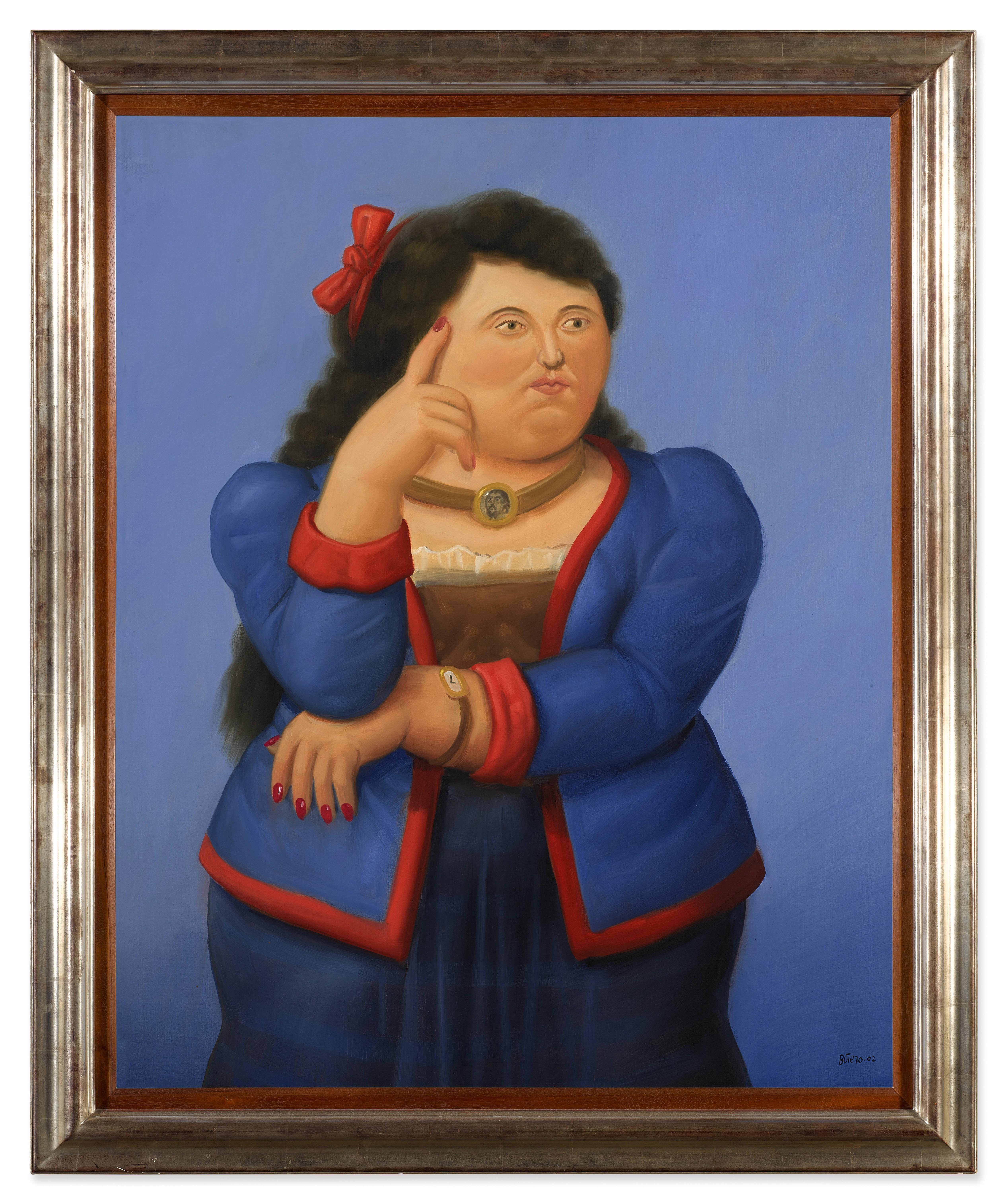 Fernando Botero - Woman in Blue