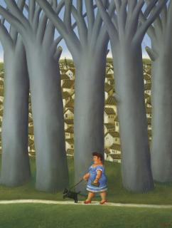 Fernando Botero - Woman with Dog