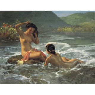 Fernando Cueto Amorsolo - Bathing Girls