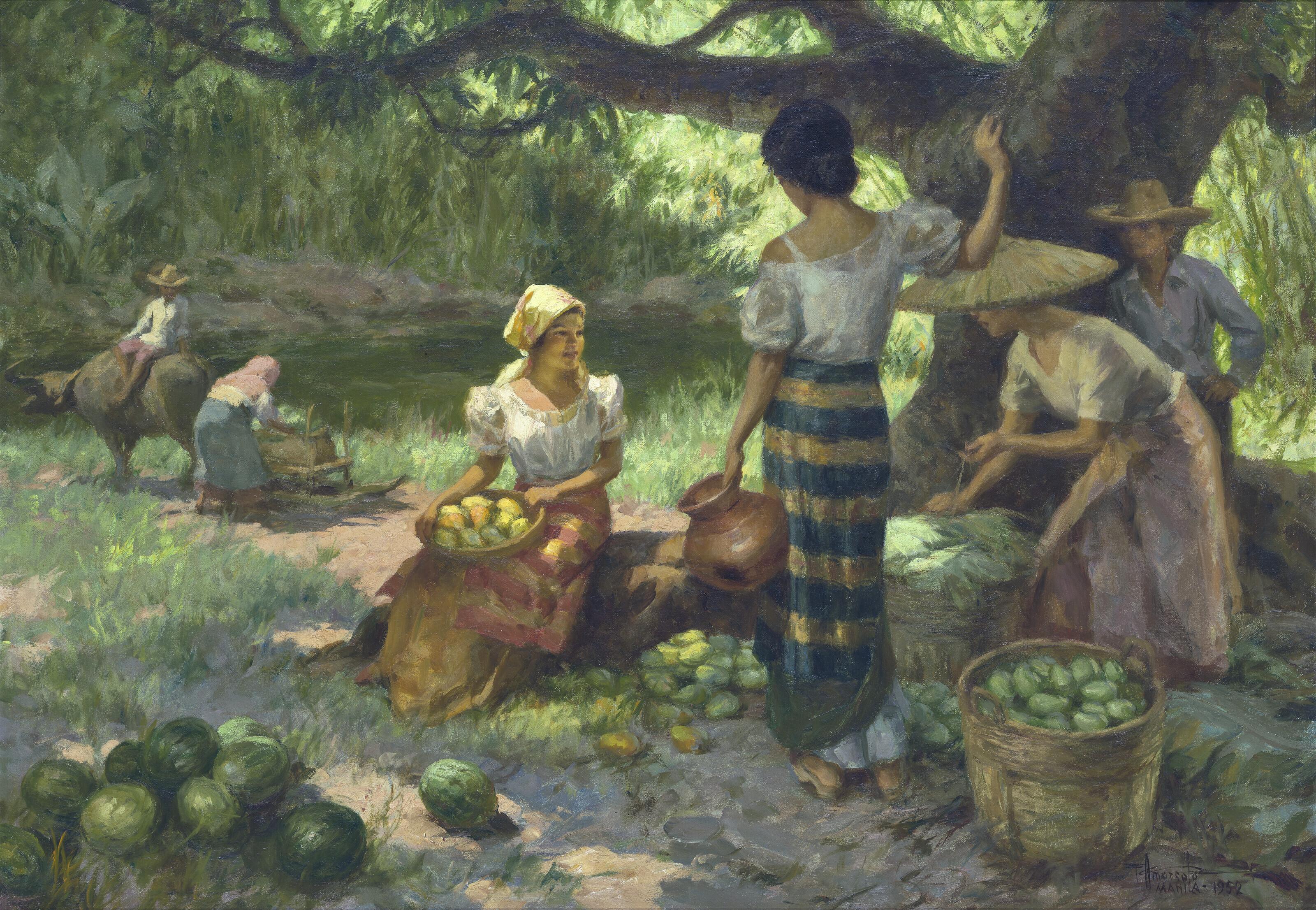 Fernando Cueto Amorsolo - Beneath the Mango Tree