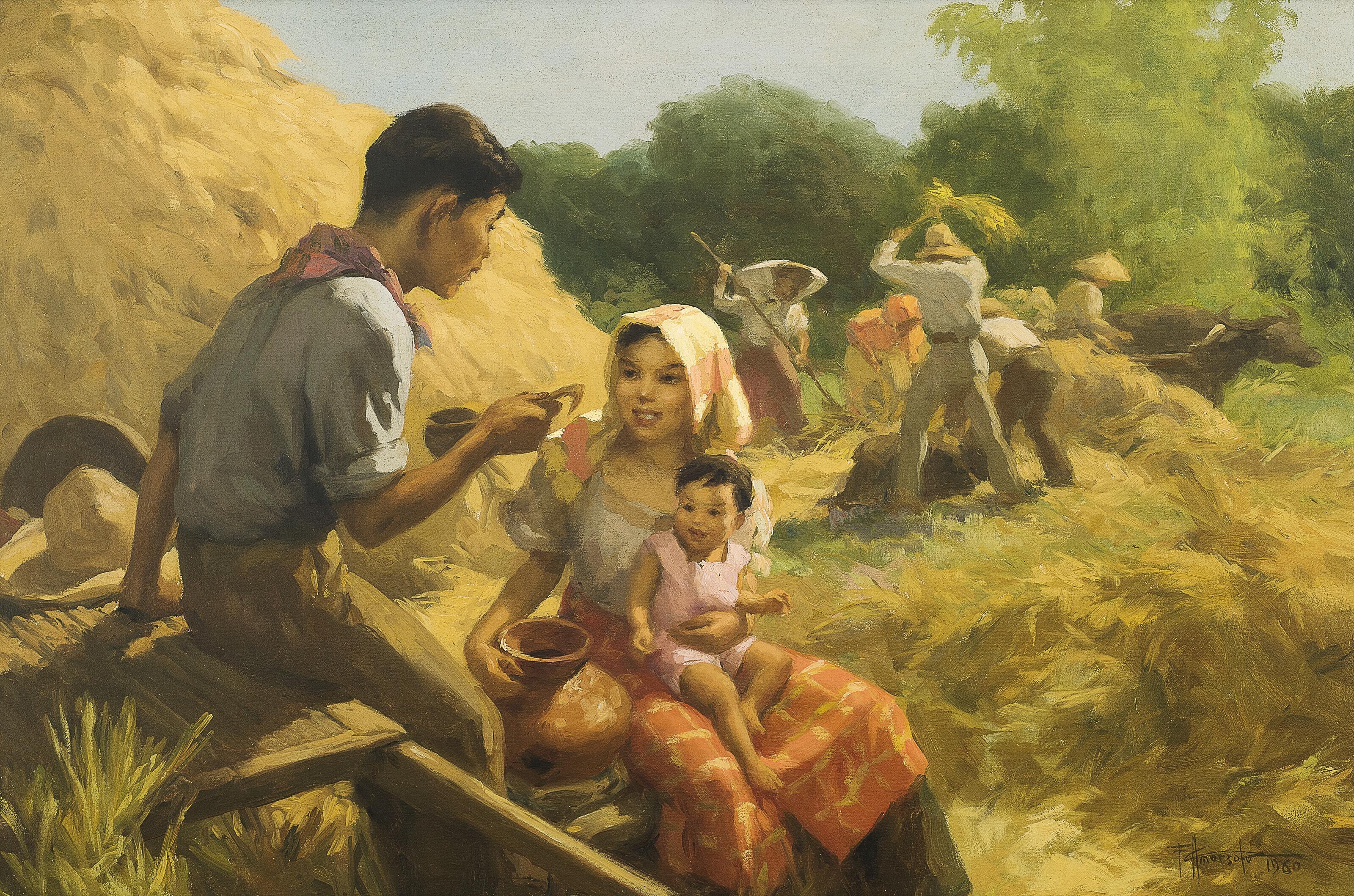 Fernando Cueto Amorsolo - Break from the Harvest