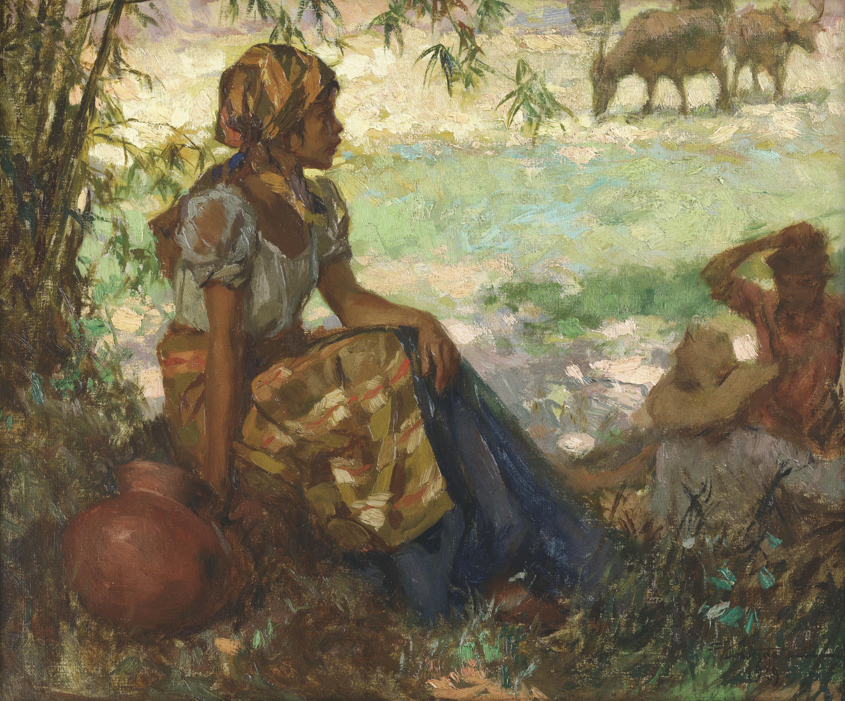 Fernando Cueto Amorsolo - Dalagang Bukid (Farm Girl)