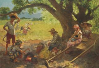 Fernando Cueto Amorsolo - Family Under The Mango Tree