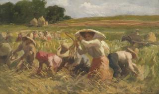 Fernando Cueto Amorsolo - Harvesting Rice