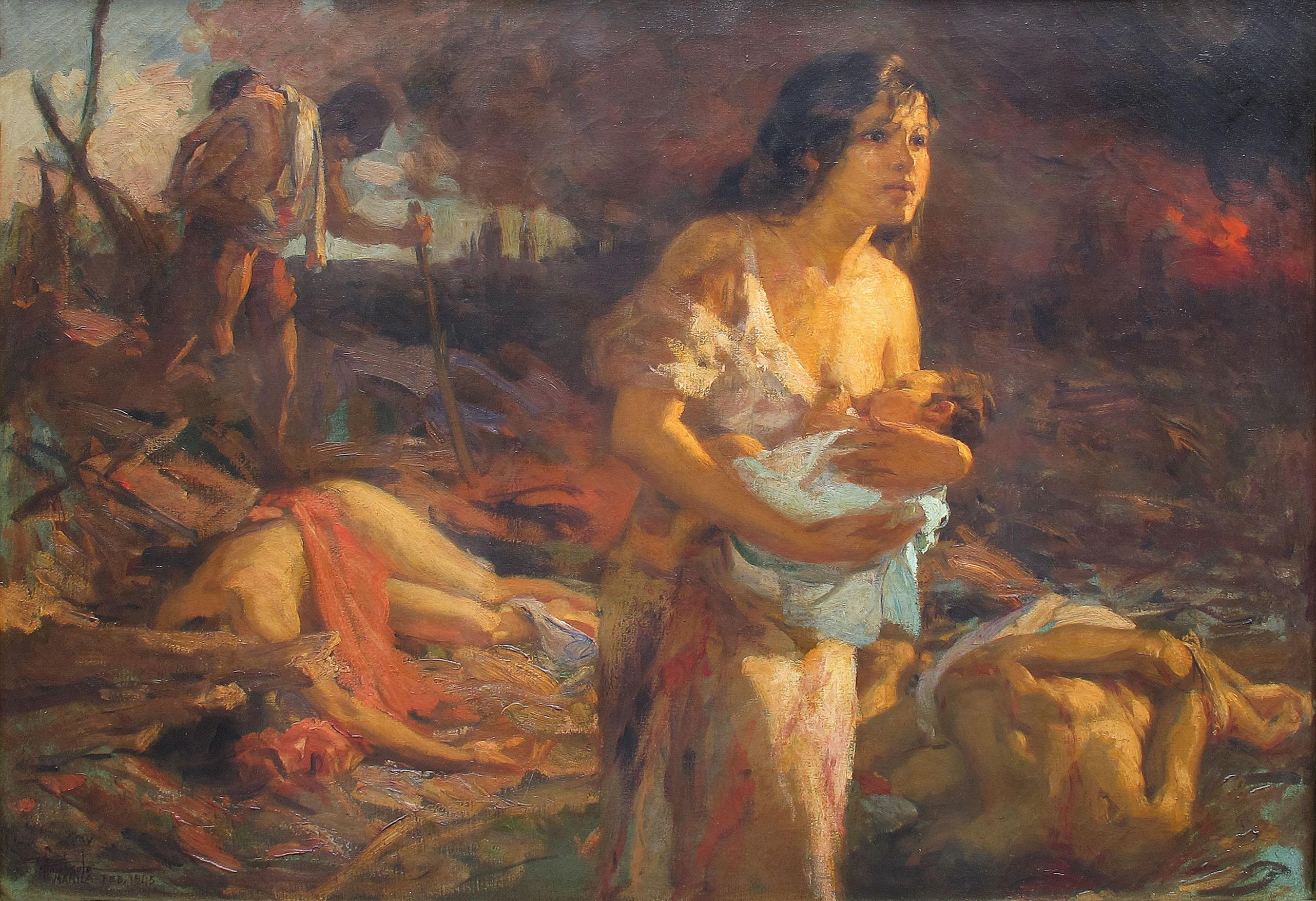 Fernando Cueto Amorsolo - Hope In The Ruins Of Manila