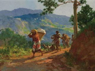 Fernando Cueto Amorsolo - Igorots in Baguio