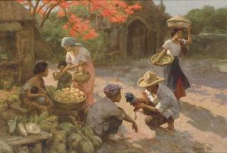 Fernando Cueto Amorsolo - Market Scene