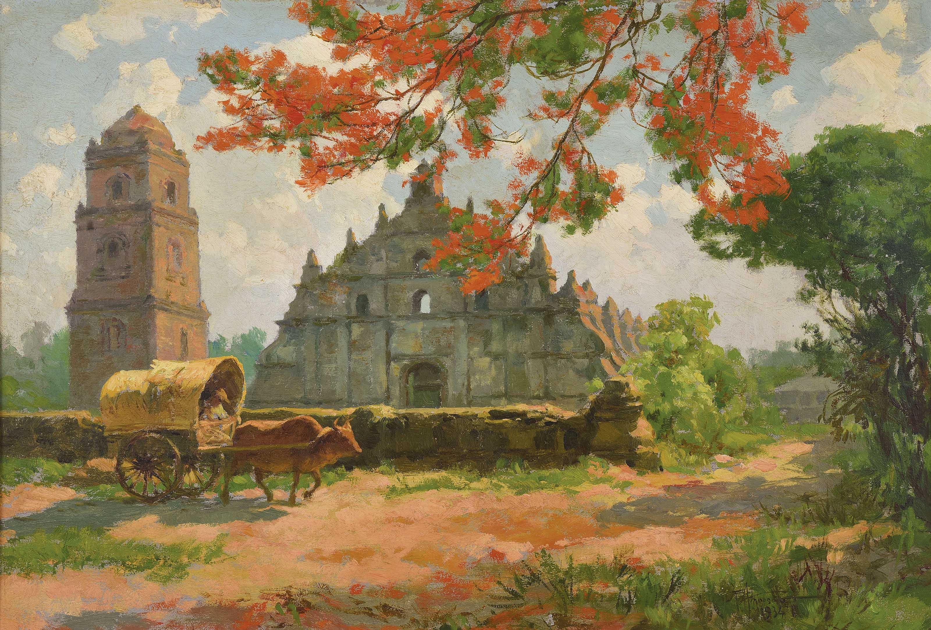 Fernando Cueto Amorsolo - Paoay Church