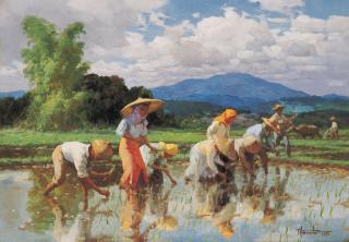 Fernando Cueto Amorsolo - Rice planting