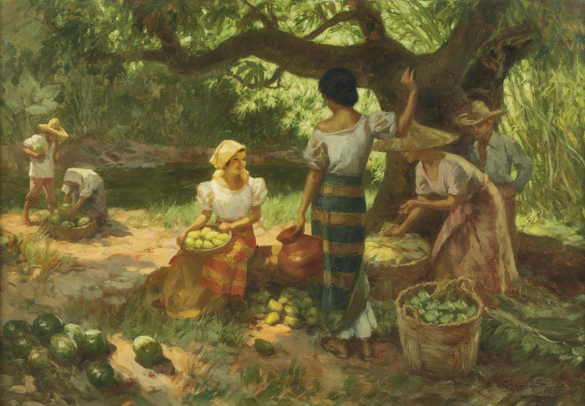 Fernando Cueto Amorsolo - Under The Mango Tree