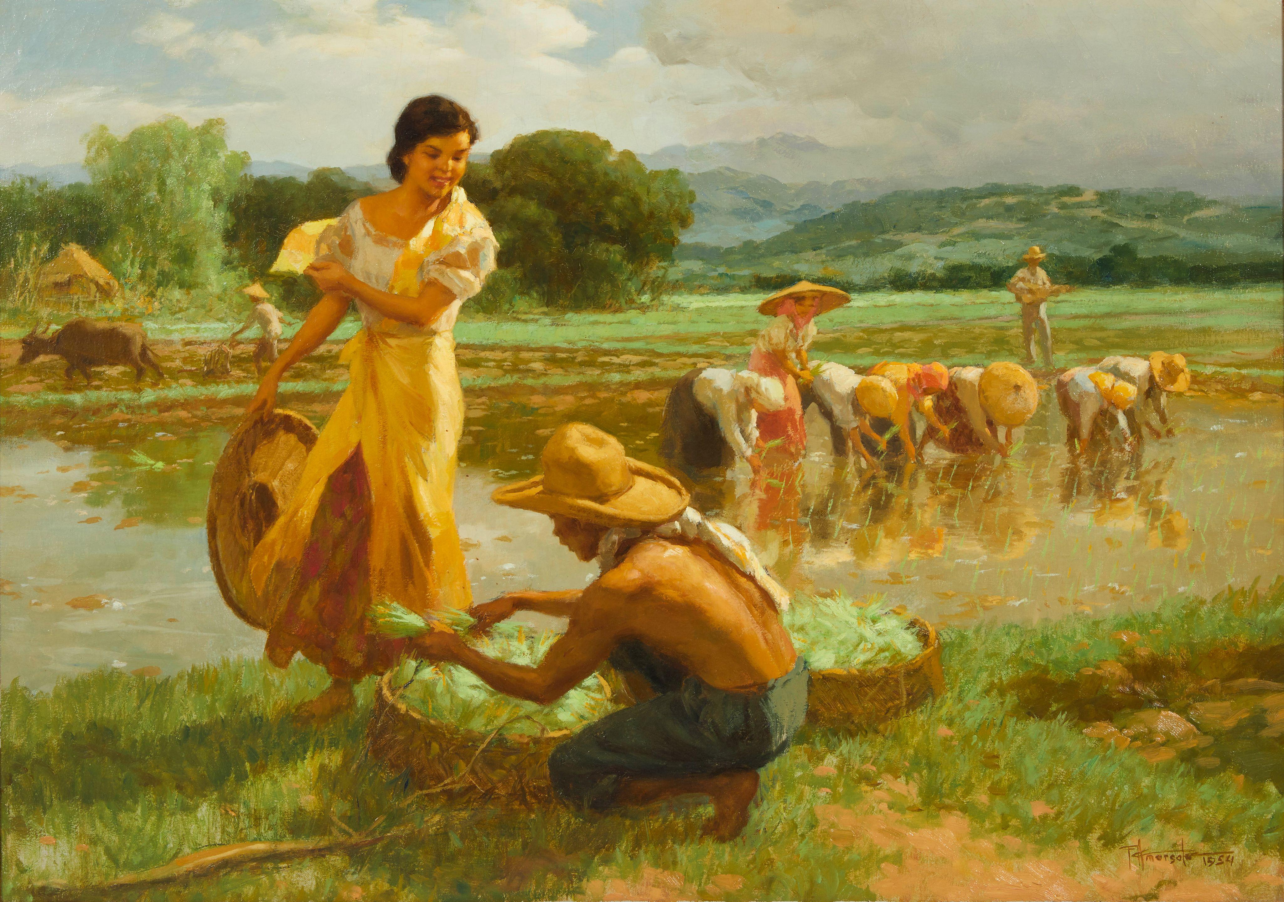 Fernando Cueto Amorsolo - Untitled (Joy in the Field)