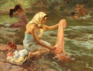Fernando Cueto Amorsolo - Washing Scene (Lavandera)
