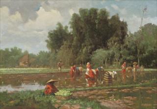 Fernando Cueto Amorsolo - Workers In The Fields
